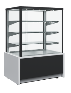 Витрина кондитерская Carboma KC70 VM 0,9-1 LIGHT 9006-9005 (ВХСв-0,9д Cube ТЕХНО)