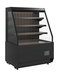 Горка холодильная Carboma KC70 VM 0,9-2 STANDARD 9005 (скошенная боковина, версия 2.0)