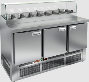 Стол холодильный HiCold PZE1-111/GN стекло