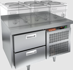 Стол холодильный HiCold GN 2/TN LT