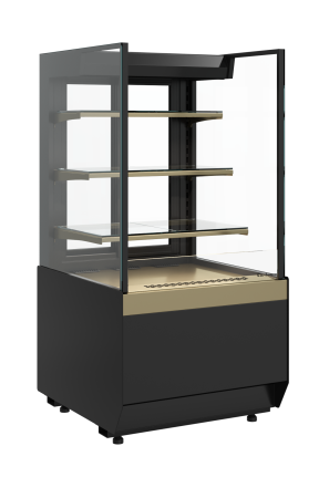 Витрина кондитерская Carboma KC70 VM 0,6-2 STANDARD 9005-0109 (открытая, прямая боковина, версия 2.0)