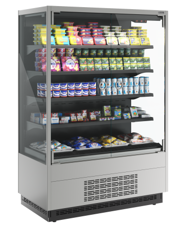 Горка холодильная Carboma FC20-07 VM 1,3-1 LIGHT фронт X0 9006-9005 (версия 2.0)