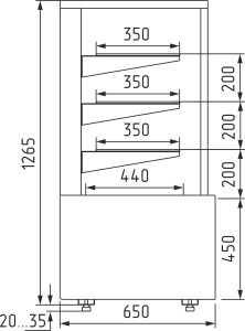Витрина нейтральная Carboma KC70 N 1,3-1 LIGHT 9005-0430 (1,3 Cube)