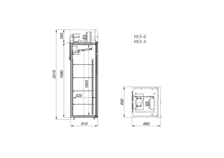 Шкаф холодильный Arkto V0.5-S