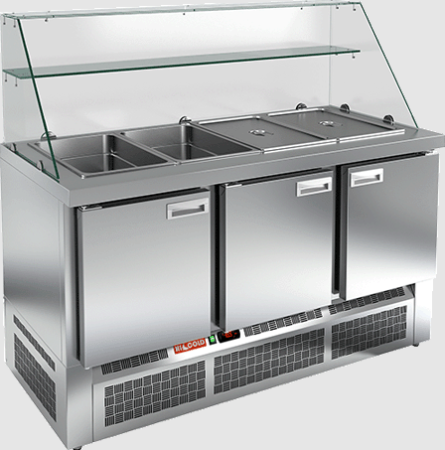 Стол холодильный HiCold SLE3-111GN высокое стекло
