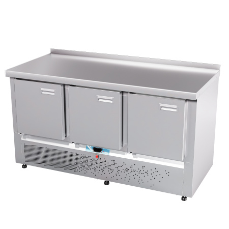 Стол холодильный Abat СХС-70Н-02 двери 3, с бортом