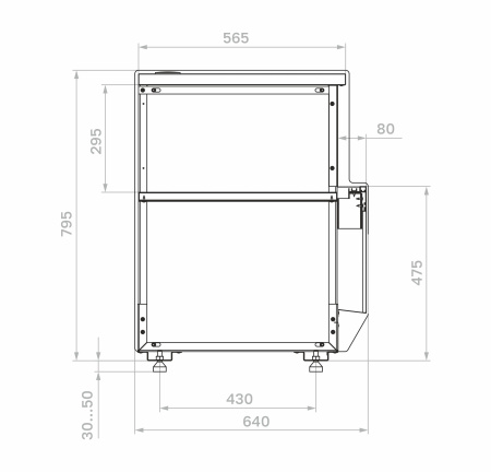 Прилавок Carboma KC70 N 0,9-7 9005 (версия 2.0)