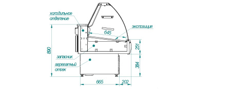 Витрина холодильная Cryspi Octava 1200